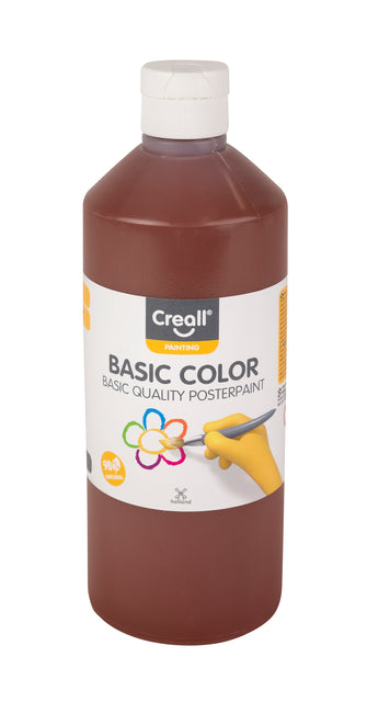 Creall - Plakkaatverf creall basic donkerbruin 500ml