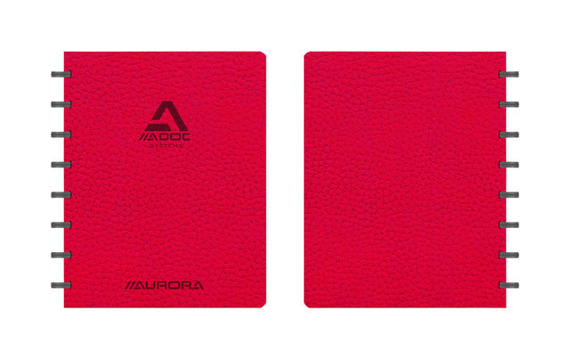 Aurora - Schrift adoc business a5 lijn 144pag 90gr rood