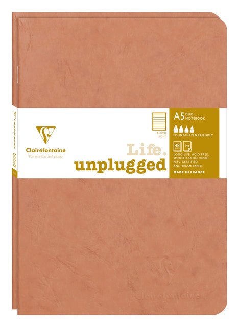 Clairefontaine - Schrift clairefontaine a5 lijn 96pag 90gr br 2st