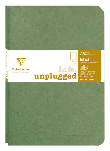 Clairefontaine - Schrift clairefontaine a5 lijn 96pag 90gr gn 2st