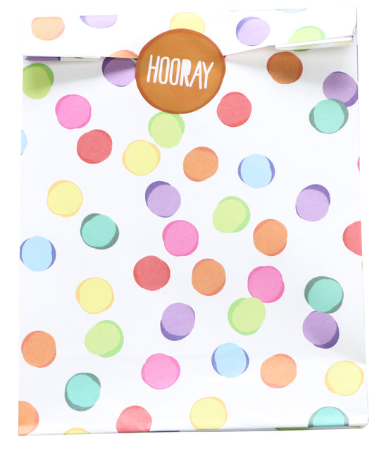 Haza - Uitdeelzakjes haza festive colors met stickers 6st