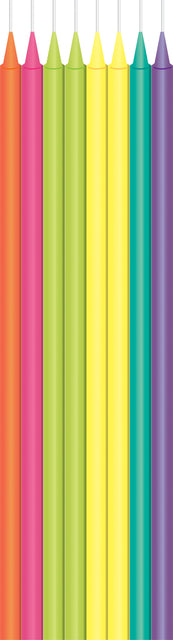 Haza - Kaarsje haza long bright 15cm 16 stuks assorti | 5 stuks