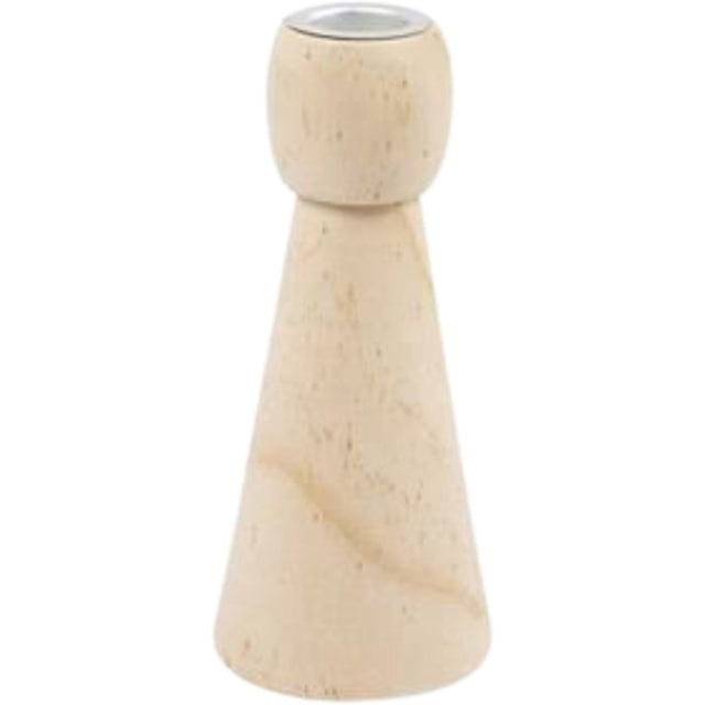 Creotime - Kandelaar creativ company hout conisch 14.5cm