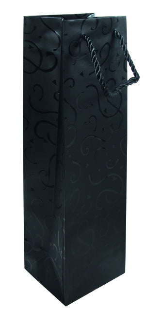 IEZZY - Draagtas iezzy (wijn)fles 9x10x33cm celebration | 5 stuks
