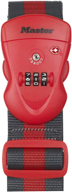 Master Lock - Kofferriem master lock tsa rood/zwart
