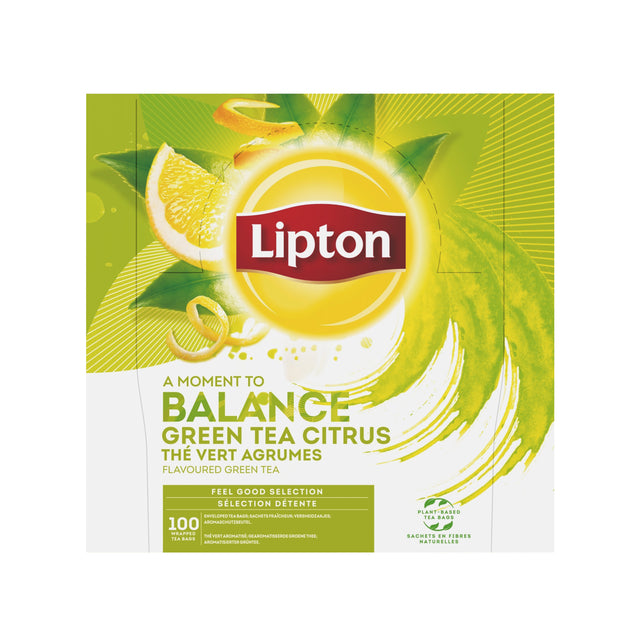 Lipton - Thee lipton balance green tea citrus 100x1.5gr | 12 stuks