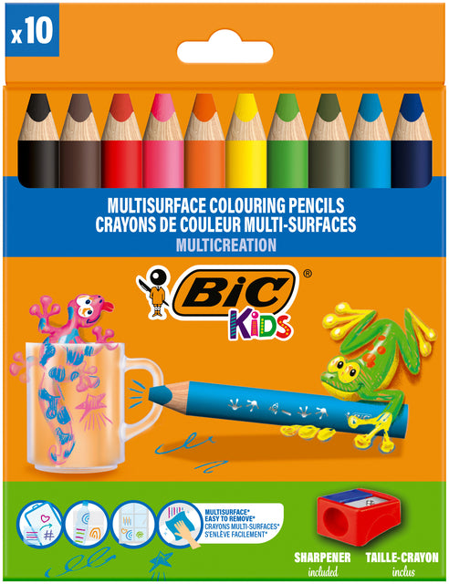 Bic Kids - Kleurpotlood bickids multi surface 10st ass
