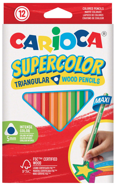 Carioca - Kleurpotlood carioca supercolor triangular 12st