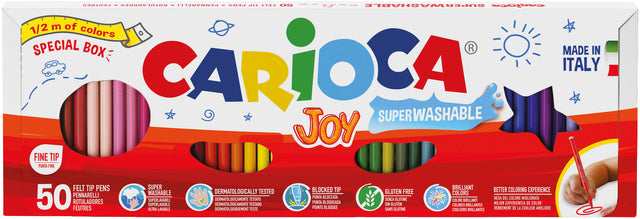 Carioca - Viltstift carioca joy set a 50 kleuren