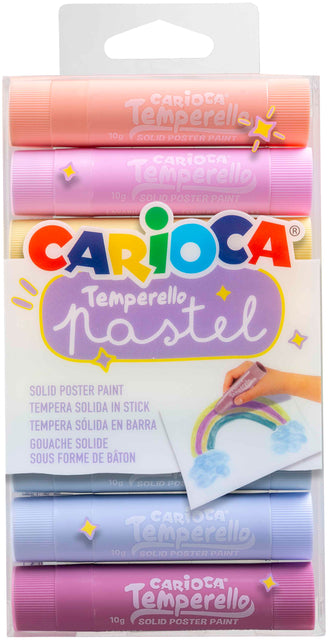 Carioca - Verfstift carioca temperello set a 8 pastelkleuren | 6 stuks