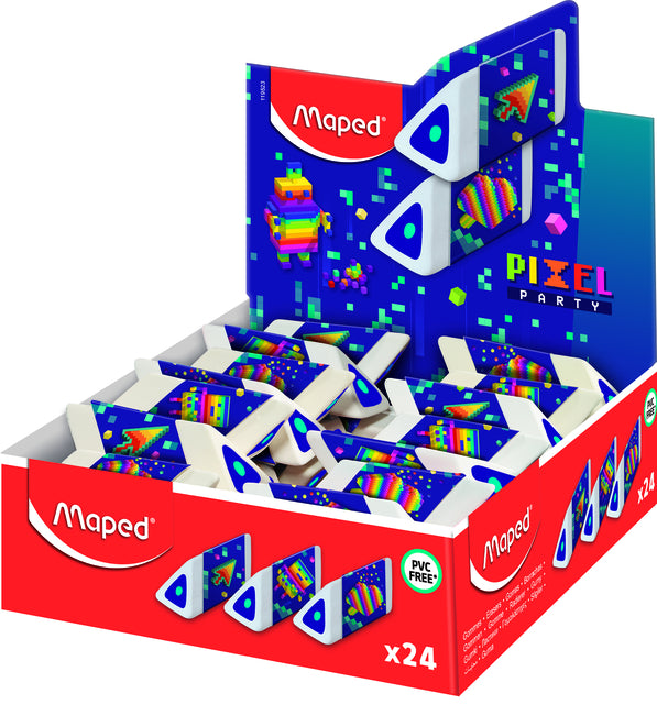 Maped - Gum maped pixel party pyramid display a 24 stuks