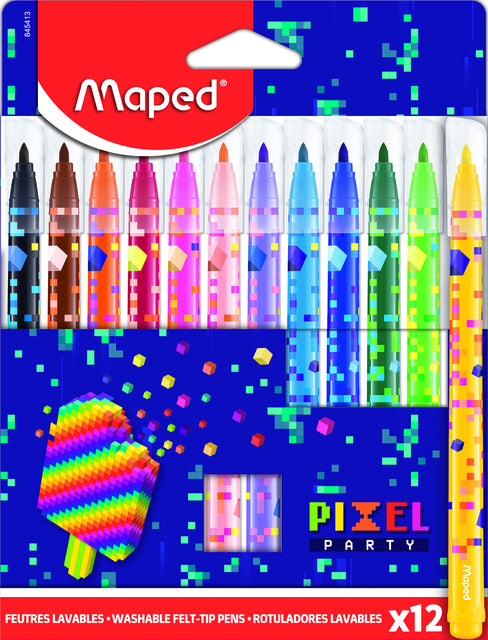 Maped - Viltstift maped pixel party set a 12 kleuren