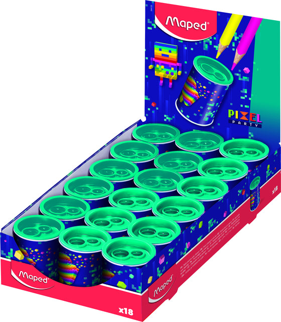 Maped - Puntenslijper maped pixel party display 18 stuks