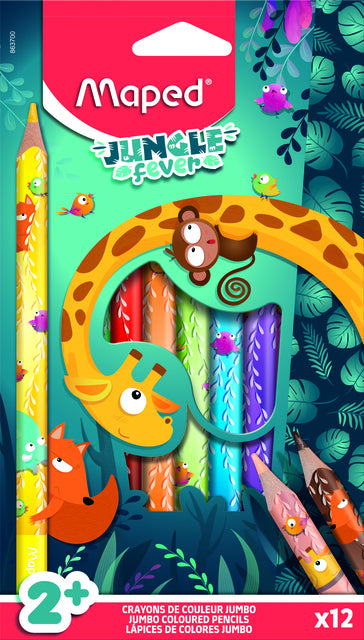 Maped - Kleurpotlood maped jungle fever jumbo 12 kleuren