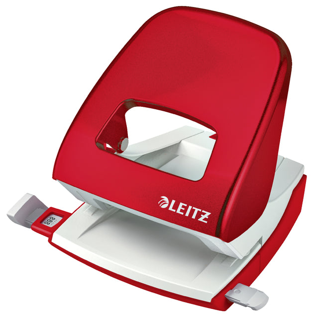 Leitz - Perforator leitz wow 5008 metaal 30 vel rood