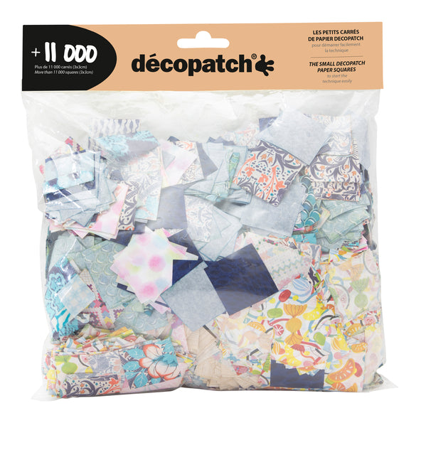 Decopatch - Hobbypapier décopatch 3x3cm 11.000 stuks ass