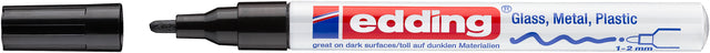 Edding - Viltstift edding 751 lak creatief rond 1-2mm zwart