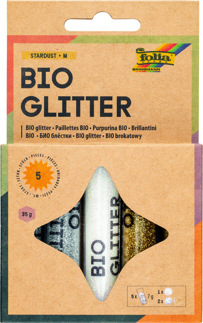 Folia Paper - Glitterpoeder bio folia dust 7gr 5 stuks 3kl | 6 stuks