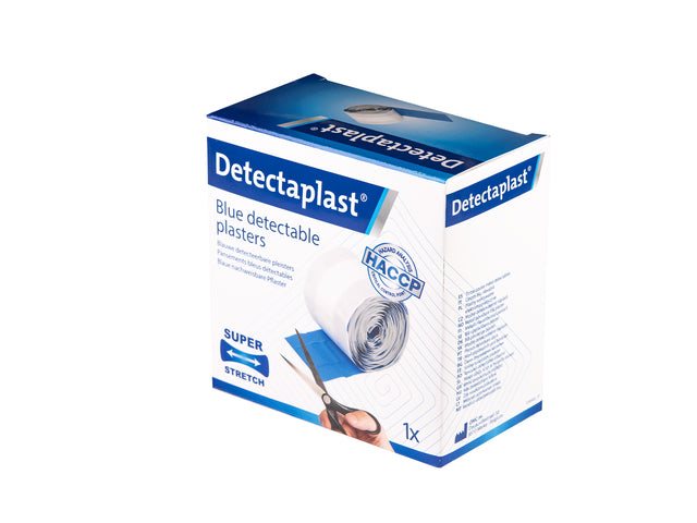 Detectaplast - Elastische blauwe textielpleister 6cmx5m