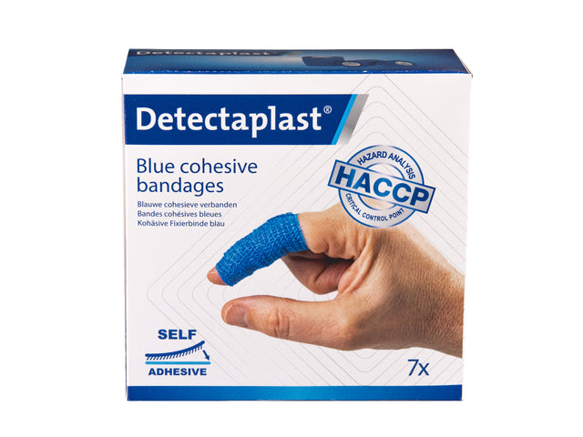 Detectaplast - Kohesief verband blauw deteclast assorti 7 stuks