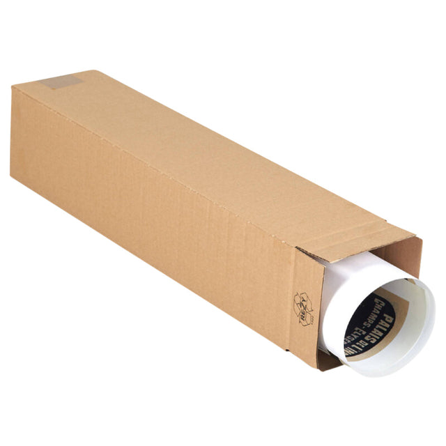 IEZZY - Vierkante koker formaat 610x120x120mm bruin | 20 stuks