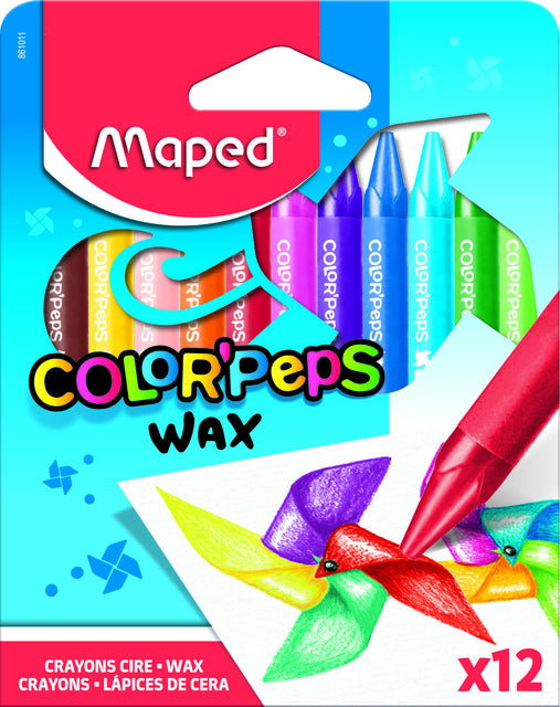 Maped - Waskrijt maped color'peps wax set á 12 kleuren