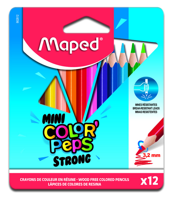 Maped - Kleurpotlood maped colorpeps mini strong 12 stuks