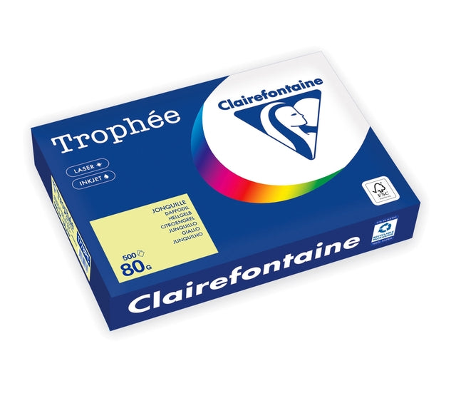 Clairefontaine - Kopieerpapier a4 80gr citroengeel