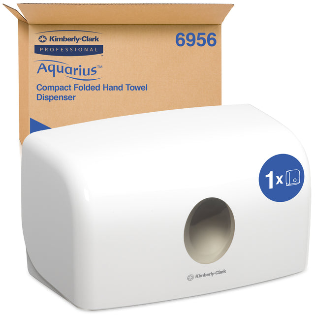 Kimberly Clark - Handdoekdispenser aquarius mini wit 6956