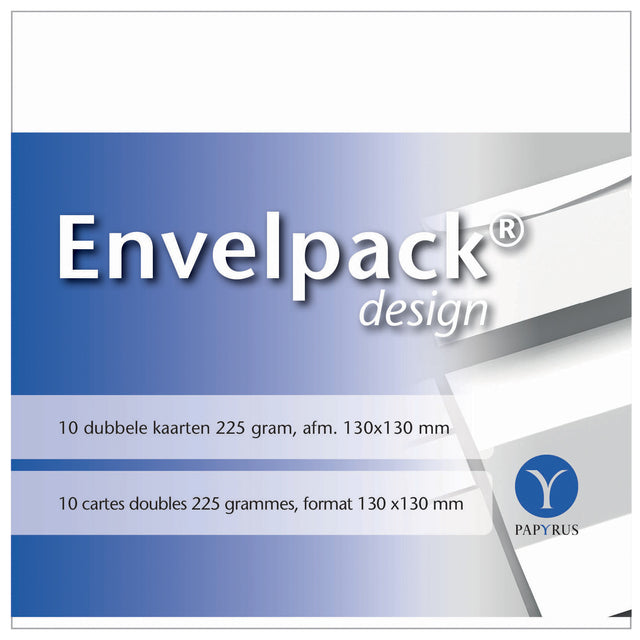 Papyrus - Dubbele kaart papyrus envelpack 130x130mm wit