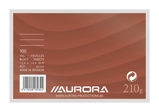 Cartes système ligne Aurora 100x150mm + ligne d'en-tête rouge