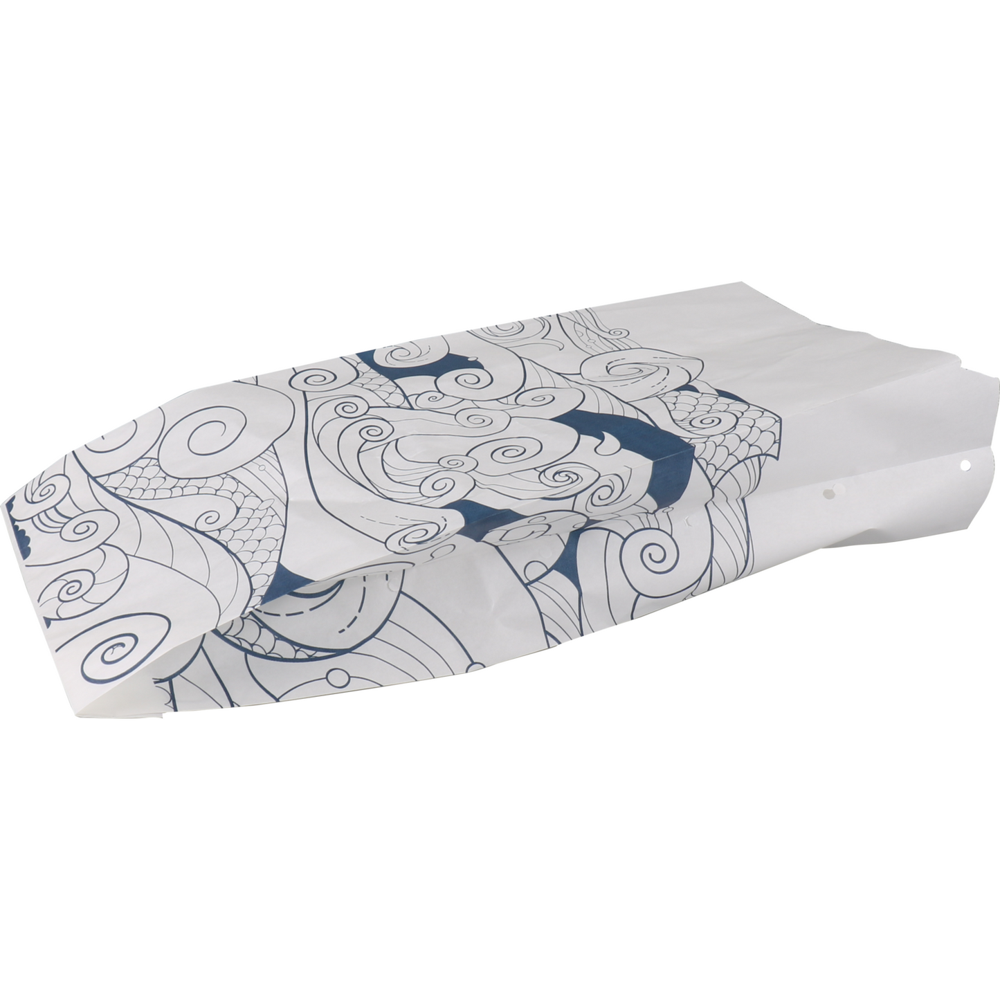 Depa - Zak | Viszak | Ersatzpapier | 1 pond | 14/ 4x32cm | Waves | wit/blauw | 10 kg