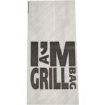 I'M Concept - Zak | Grillzak | Kraftpapier + PP | 13/ 8x28cm | I´m a grill bag | wit/zwart | 500 stuks