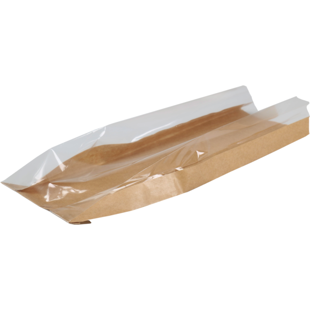 Klika - Zak | Brood- en banketzak | Kraftpapier + PP + PET | 16/ 5x50cm | bruin | 1000 stuks