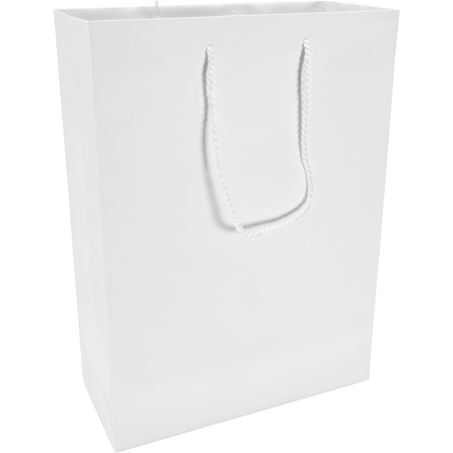 Klika - Tas | Papier | met koord | 27x 12x37cm | draagtas | wit | 100 stuks