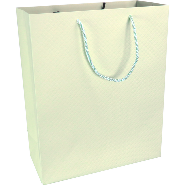 Klika - Tas | Papier | embossed | 26x 12x32cm | draagtas | pastelgroen | 10 stuks