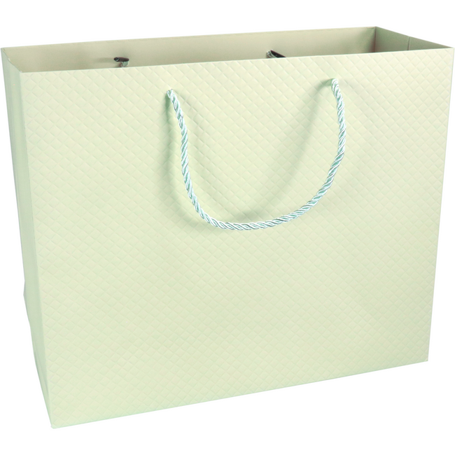Klika - Tas | Papier | embossed | 31x 12x26cm | draagtas | pastelgroen | 10 stuks