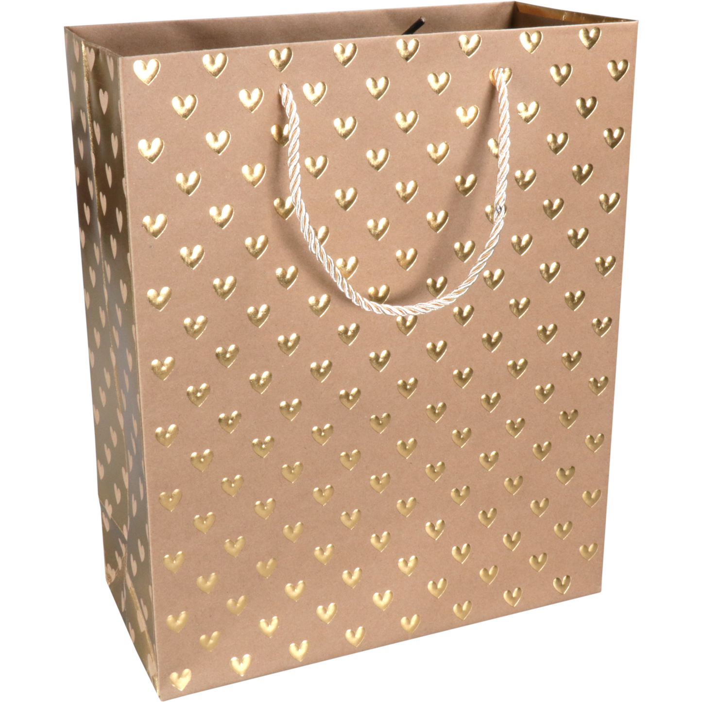 Klika - Tas | Love | Papier | 26x 12x32cm | draagtas | bruin/goud | 10 stuks