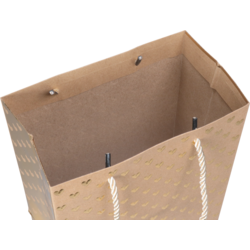 Klika - Tas | Love | Papier | 30x 12x42cm | draagtas | bruin/goud | 10 stuks