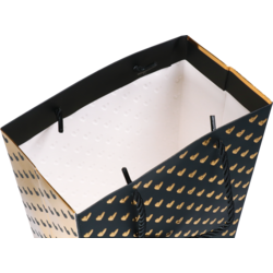 Klika - Tas | Love | Papier | 26x 12x32cm | draagtas | zwart/goud | 10 stuks