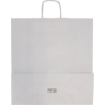 Klika - Tas | Kraftpapier | gedraaid papieren koord | 45x 17x48cm | draagtas | wit | 100 stuks