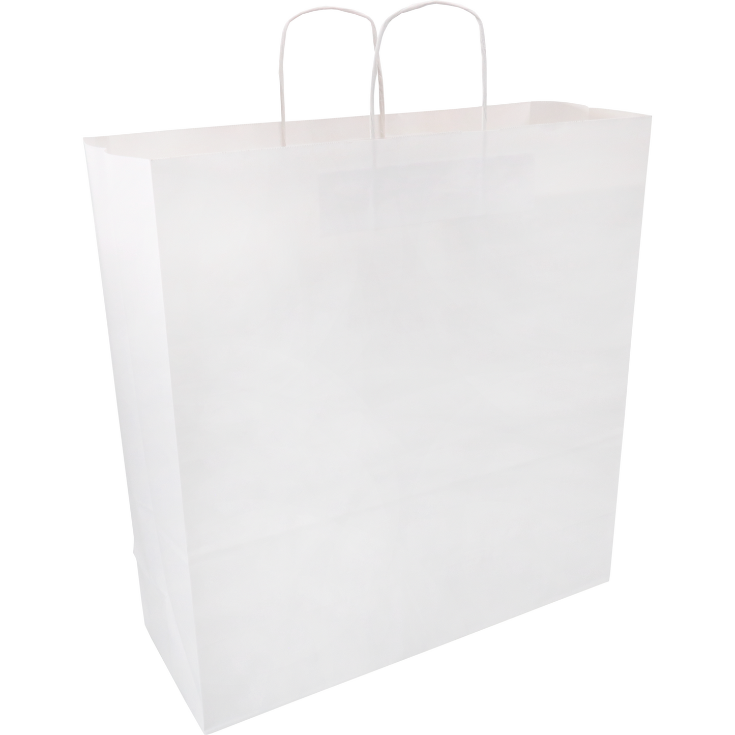 Klika - Tas | Kraftpapier | gedraaid papieren koord | 45x 17x48cm | draagtas | wit | 100 stuks