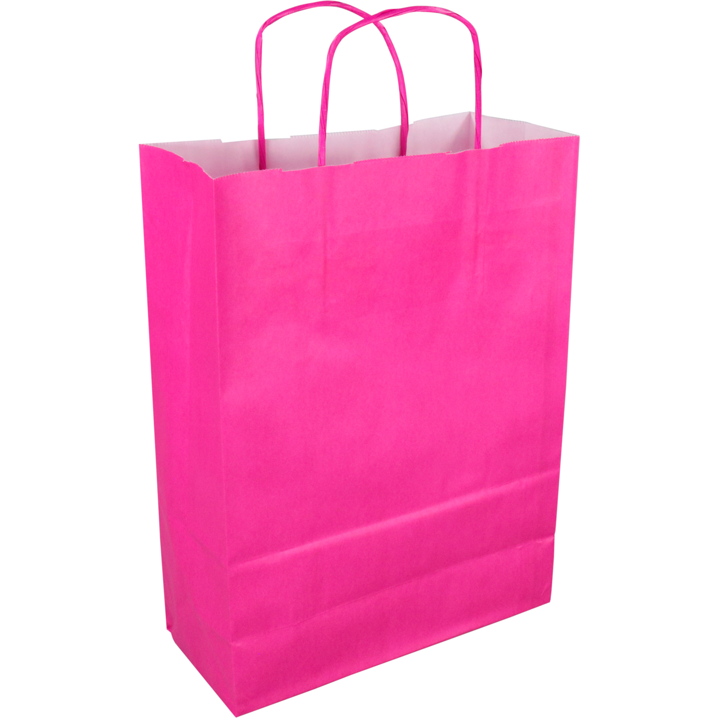 Klika - Tas | Kraftpapier | gedraaid papieren koord | 24x 11x33cm | draagtas | roze | 50 stuks