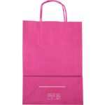 Klika - Tas | Kraftpapier | gedraaid papieren koord | 24x 11x33cm | draagtas | roze | 50 stuks
