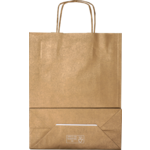 Klika - Tas | Kraftpapier | gedraaid papieren koord | 26x 12x35cm | draagtas | goud | 50 stuks