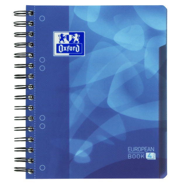 Cahier de projets Oxford School A5+ ligne 6 trous 120 feuilles bleu | 5 pièces