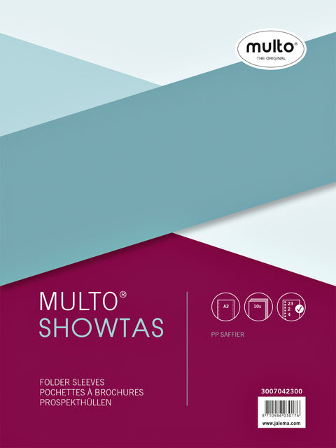 Showbag Multo 23 trous PP 0,08 mm A3 horizontal | 5 pièces