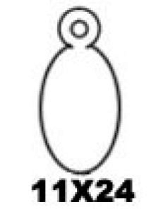 Apli - Hangetiket + koord 11x24mm 1000 stuks ovaal