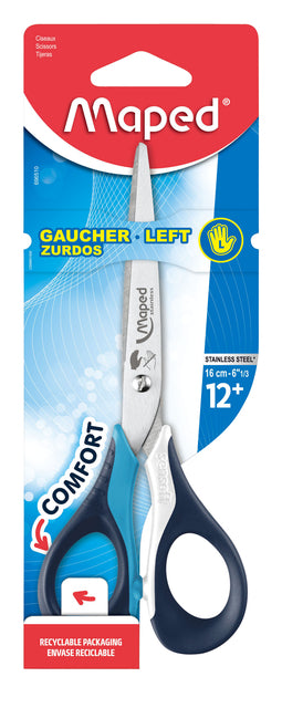 Maped - Schaar maped sensoft 16cm links assorti
