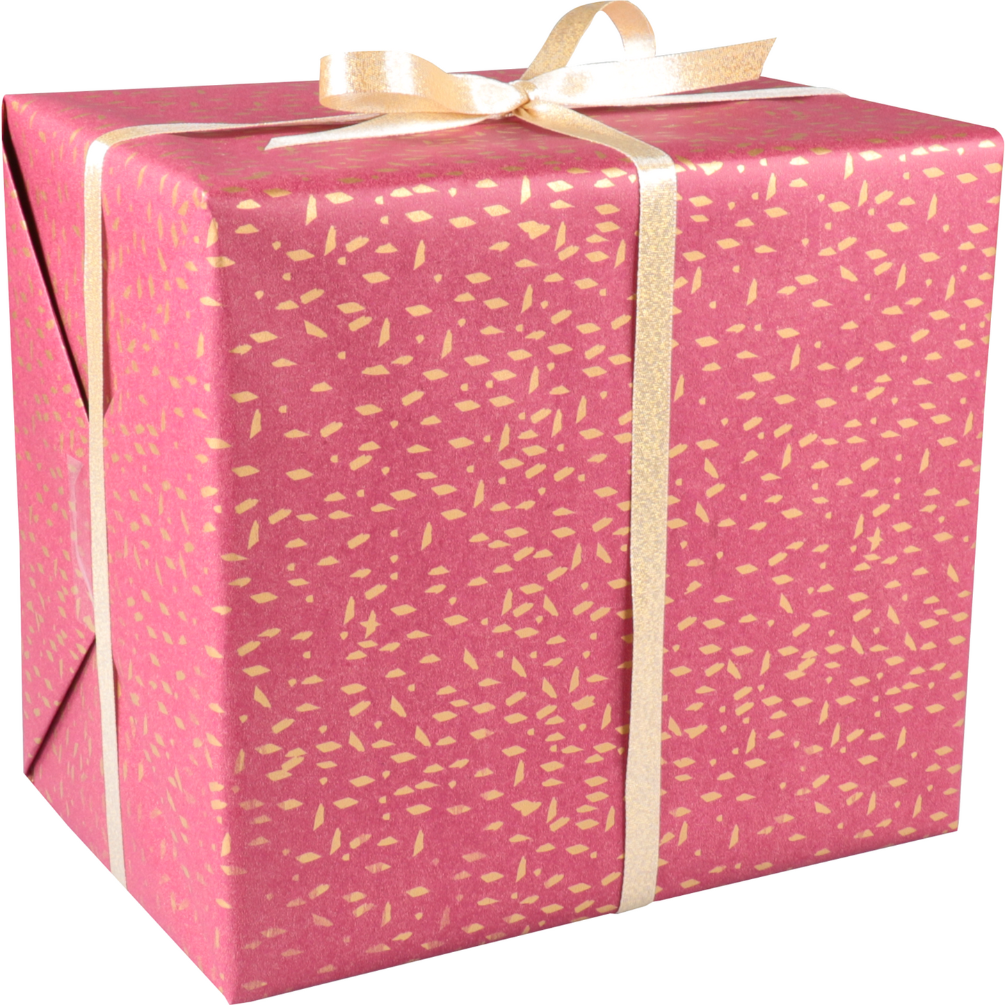 Klika - Cadeaupapier | 30cm | 100m | 65gr/m² | Confetti | rood/goud